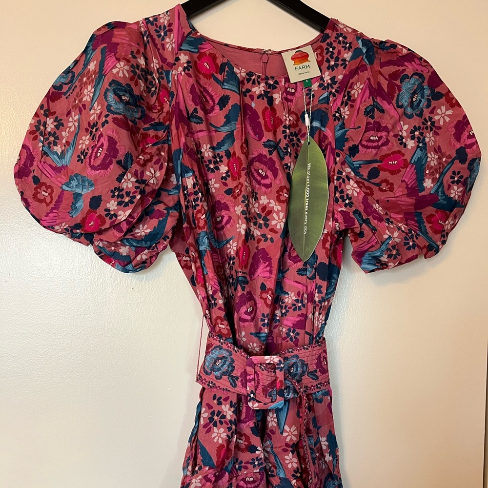 Farm Rio fall collection belted dress - NEW WITH TAGS